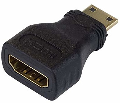 PremiumCord Adapter Mini HDMI, pozłacany, gniazdo HDMI na mini wtyk HDMI - do FULL HD 1080p, 3D, kolor czarny kphdma-14
