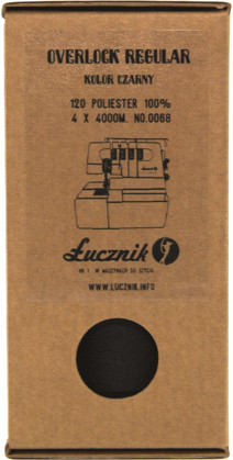 Łucznik Zestaw nici overlockowych Regular - Czarne