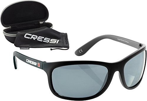 Cressi ROCKER okulary przeciwsłoneczne sportowe męskie, polaryzacyjne, twardy futerał, czarny, jeden rozmiar DB100011