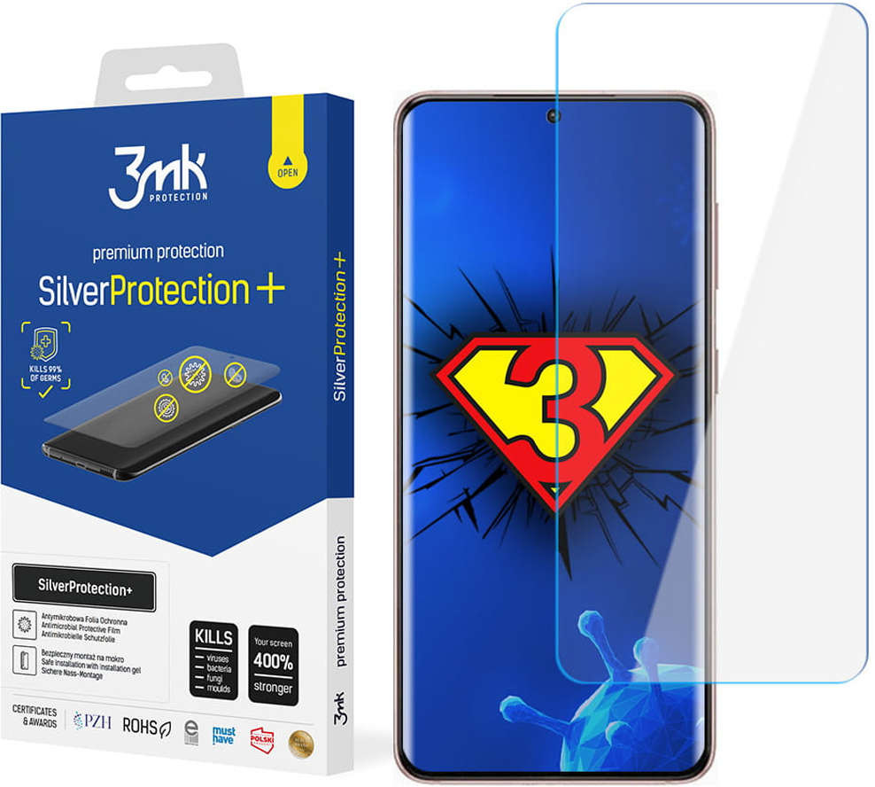 3MK Folia antywirusowa na cały ekran Silver Protection 7H do Samsung Galaxy S21 FE 12145X10
