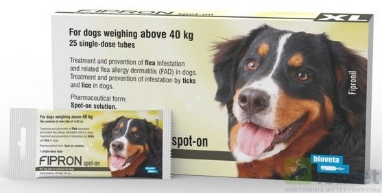 Фото - Косметика для собаки PSA FIPRON XL Krople na Pchły Kleszcze dla  >40kg 1 szt 
