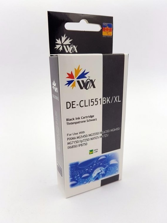 THI Tusz Black CANON CLI 551BK zamiennik CLI551BK WOX-C551BN