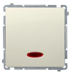 Kontakt Kontakt_Simon Przycisk pojedynczy zwierny bez piktogramu z podświetleniem (moduł) 10AX. 250V. szybkozłącza beż BMP1L.01/12