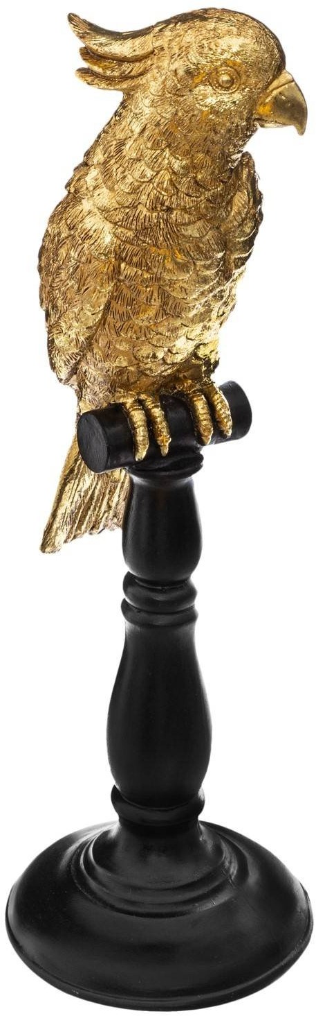 Figurka dekoracyjna z polyresinu złota papuga wys 35,5 cm 167652