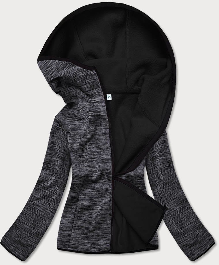 J.STYLE BLUZA DAMSKA NA POLARZE CZARNA MELANŻ (HD111-1) - J.STYLE
