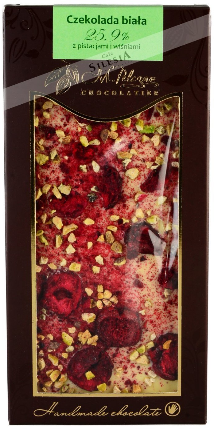 M. Pelczar CHOCOLATIER M.Pelczar czekolada biała z pistacjami i wiśniami 85g 58.63 CZPBPW