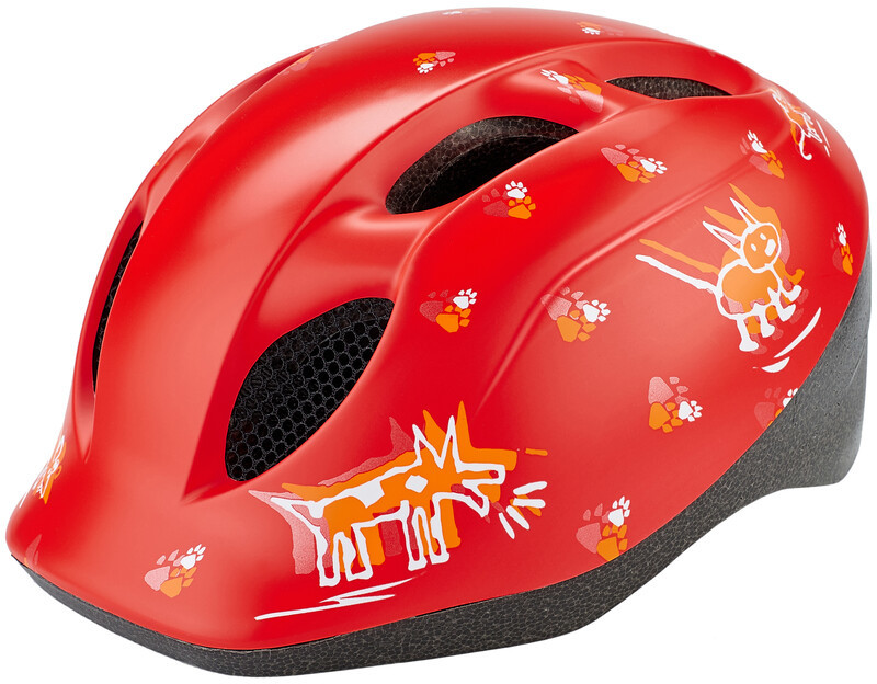 MET Superbuddy Kask rowerowy Dzieci, red animals 52-57cm 2021 Kaski dla dzieci 57000205