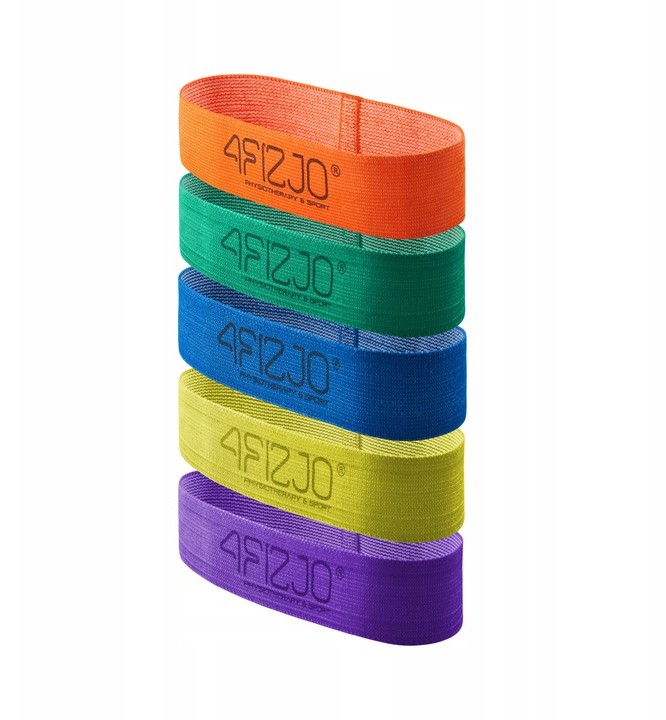 Zestaw 5 Gum Do Ćwiczeń Hip Band Mini Flex 4FIZJO