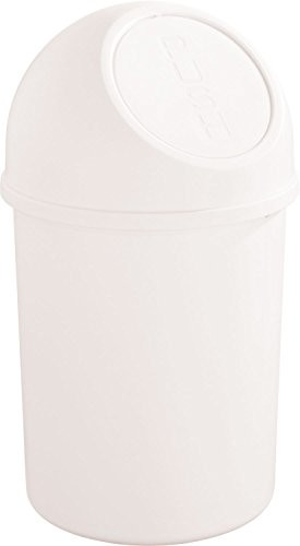 Helit h2401005 pojemnik na odpady z systemem Push klapa wrzutowa, 6 L, biały H2401005