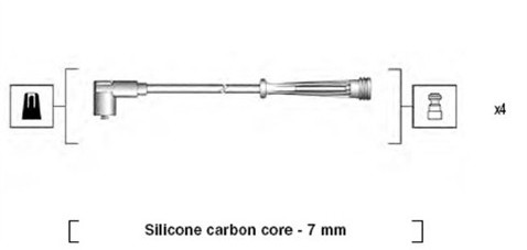 MAGNETI MARELLI Zestaw przewodów zapłonowych MAGNETI MARELLI 941145380735