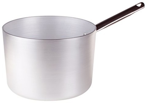 Pentole Agnelli Linia pentole agnelli aluminium 3 MM bardzo duszonych garnków z uchwytem 1, srebrny/czarny, 30 cm ALMA105B30