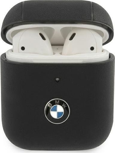 BMW BMW BMA2CSLBK AirPods cover czarny/black Geniune Leather Signature BMA2CSLBK