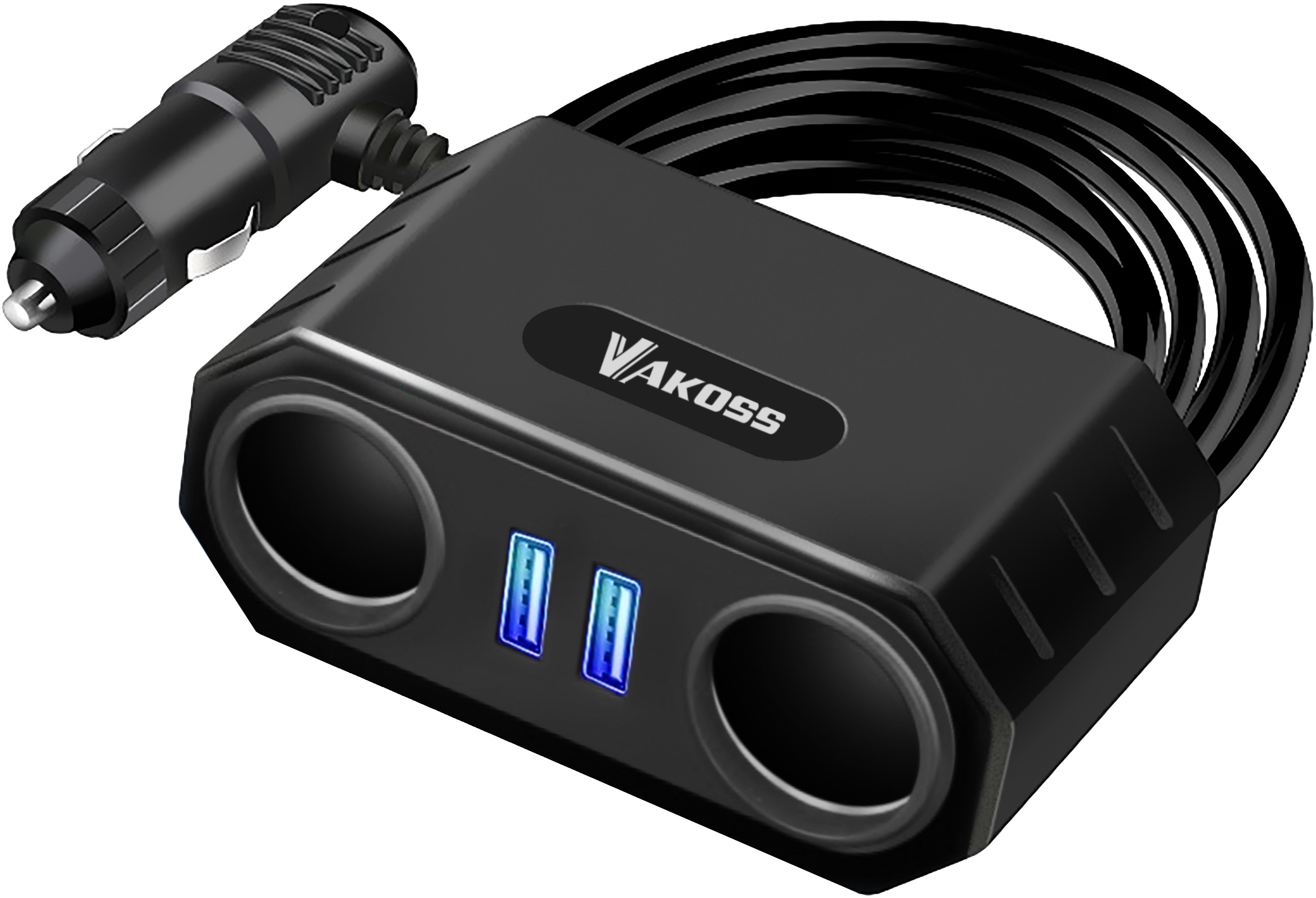 VAKOSS ZASILACZ SAMOCHODOWY Z USB TP-3264K 70CM