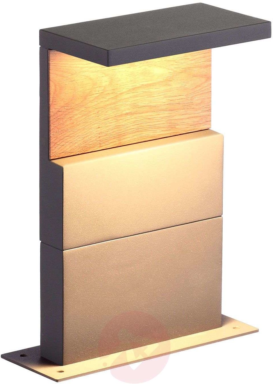 Mantra Słupek oświetleniowy LED Ruka, drewno, 35 cm