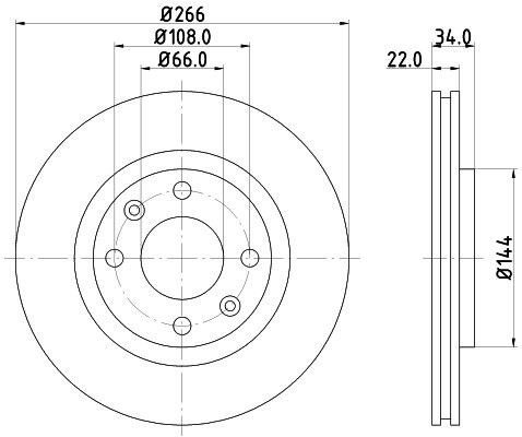 HELLA PAGID Tarcza hamulcowa PAGID 8DD355108-351