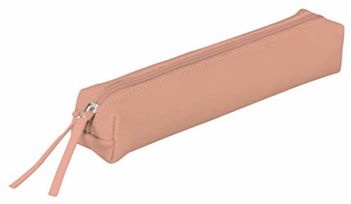 Clairefontaine Clairefontaine kolorowy skórzany wąski piórnik - koralowy różowy 410157C