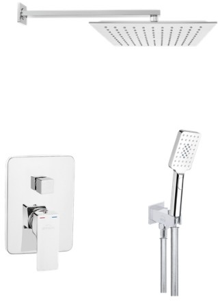 Invena Zestaw natryskowy podtynkowy Nyks BS-28-0K2-A