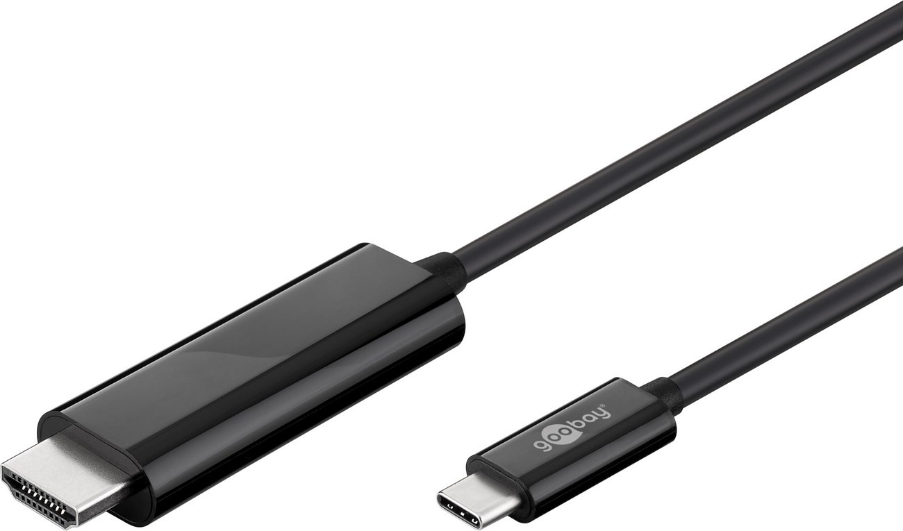 1 Warsztatowski Kabel USB-C 3 HDMI goobay 8m czarny