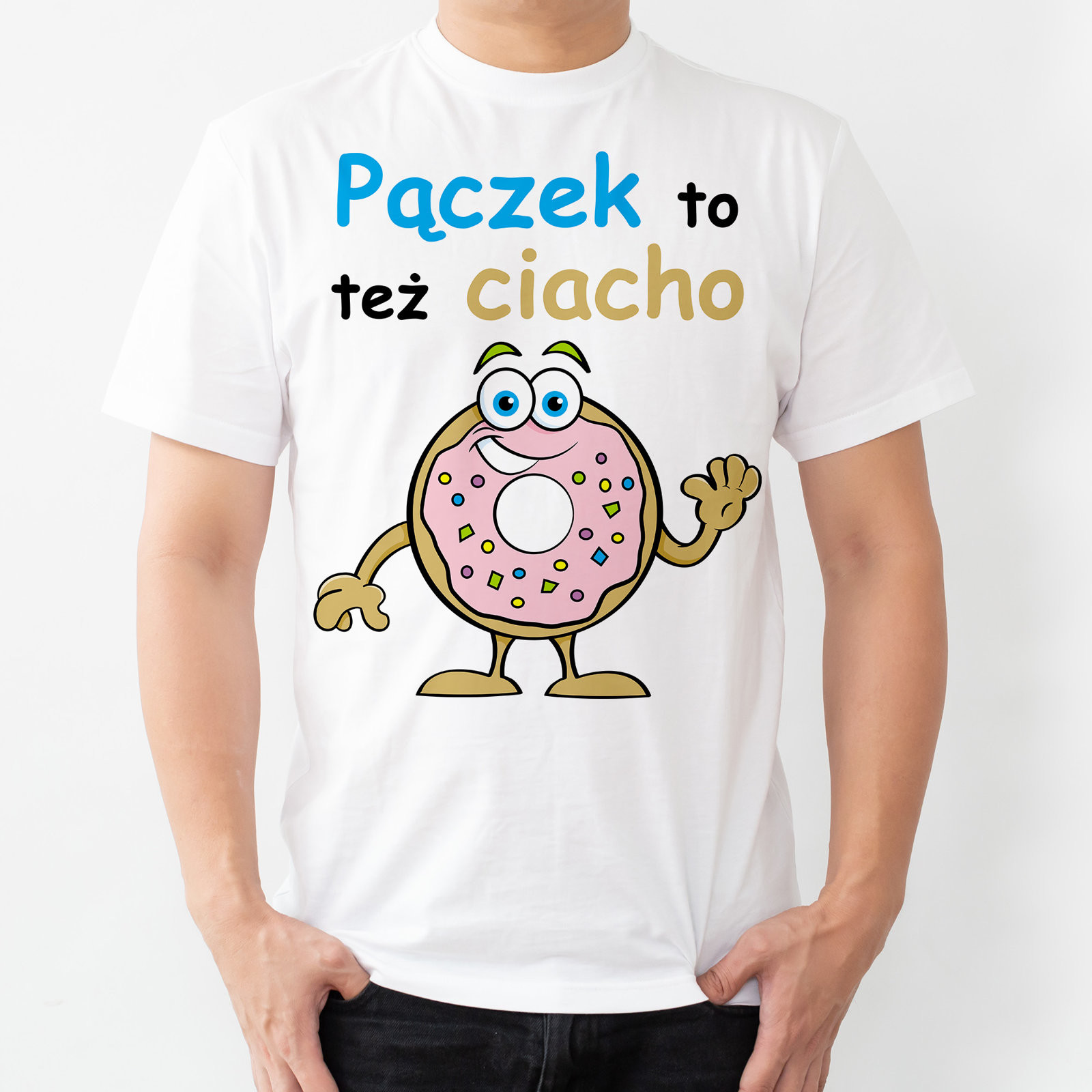 Poczpol Pączek to też ciacho - koszulka męska 42879-A