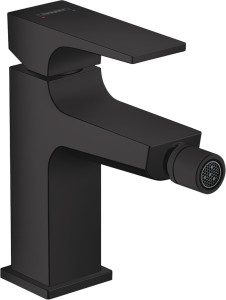 Hansgrohe 32520670 Jednouchwytowa bateria bidetowa z kompletem odpływowym Push-Open uchwyt jednoramienny mat czarny