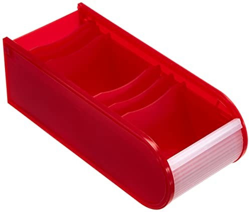 WEDO Wedo 2508002 teczka edukacyjna A8, zamknięcie rolowane, 6 płyt podpierających w zestawie 100 kartek, 21, 7 x 9, 2 x 7, 3 cm lodowy czerwony 250 8002