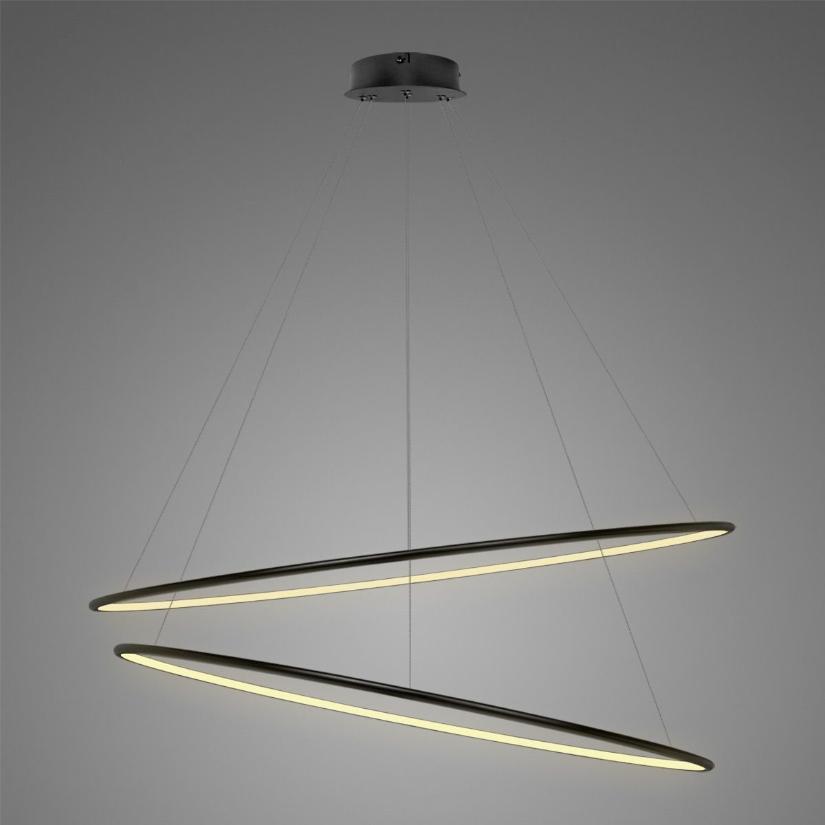 Altavola Design Lampa wisząca Nowoczesna lampa wisząca LED czarna Altavola Ledowe okręgi okręgi LED LA074/P_120_in_3k_black_dimm LA074/P_120_in_3k_black_dimm