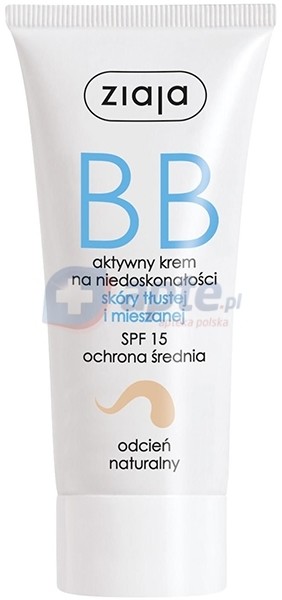 Ziaja BB Krem do skóry tłustej i mieszanej odcień naturalny 50ml