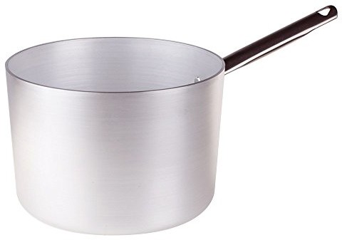 Pentole Agnelli Linia pentole agnelli aluminium 3 MM bardzo duszonych garnków z uchwytem 1, srebrny/czarny, 36 cm ALMA105B36