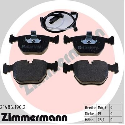 ZIMMERMANN Klocki hamulcowe - komplet 21486.190.2
