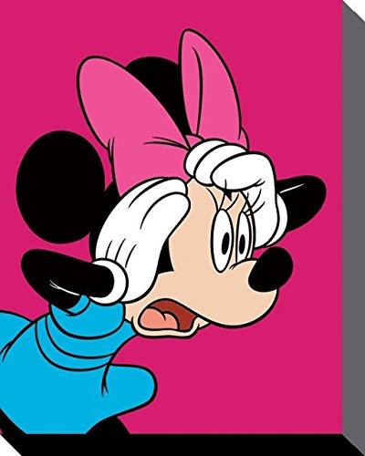 Disney Wydruki na płótnie Minnie Mouse shocked, poliester, wielokolorowa, 40 x 50 cm WDC94317