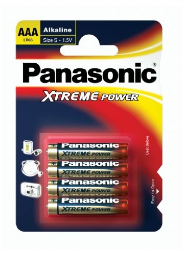 Panasonic LR6 baterie alkaliczne Xtreme Power, rozmiar AA, opakowanie z 4 sztuki 5410853024286