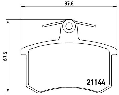 BREMBO Zestaw klocków hamulcowych, hamulce tarczowe P 85 013