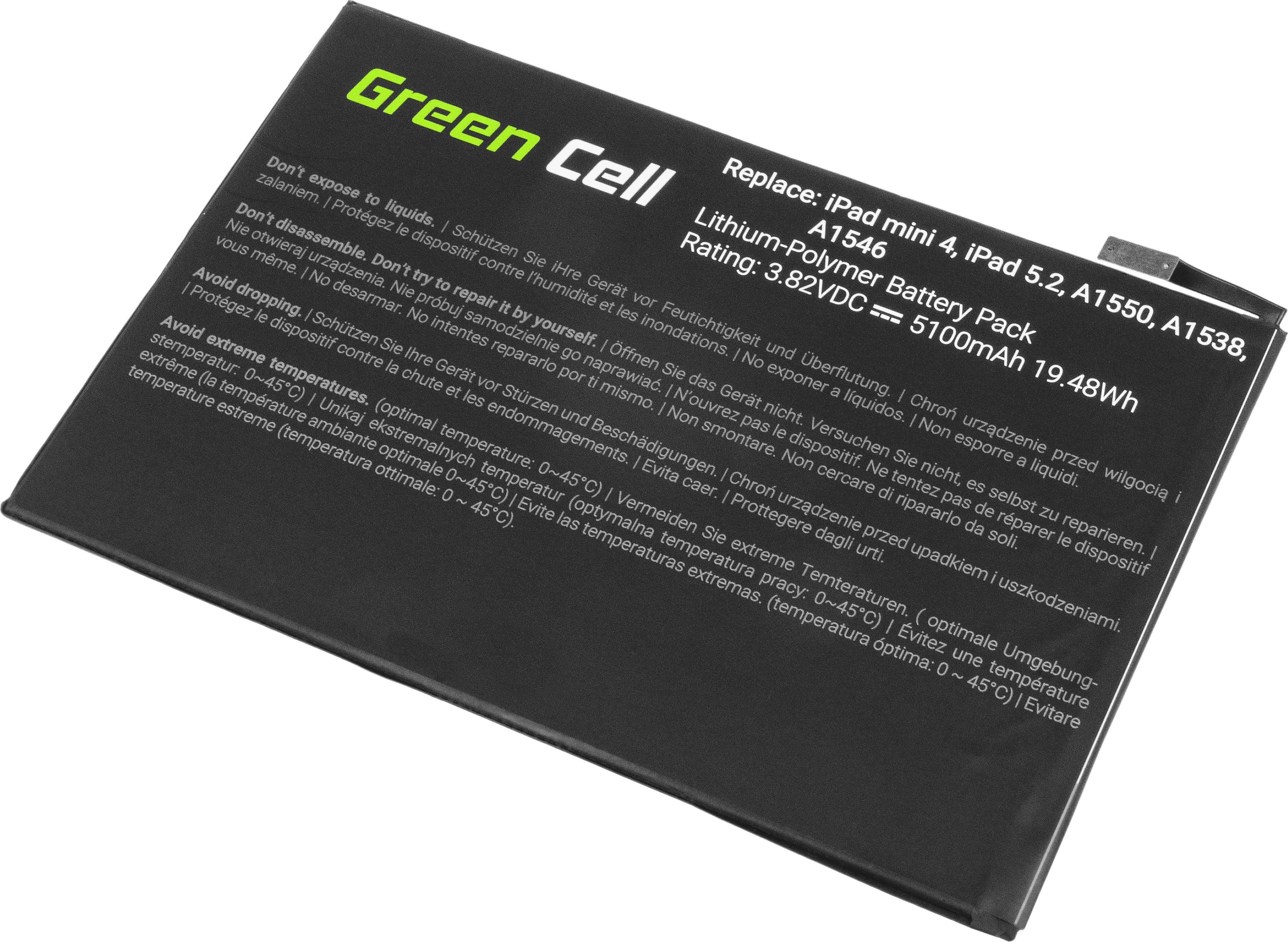 Apple Green Cell Green Cell Bateria Green Cell A1546 do iPad Mini 4 A1538 A1550