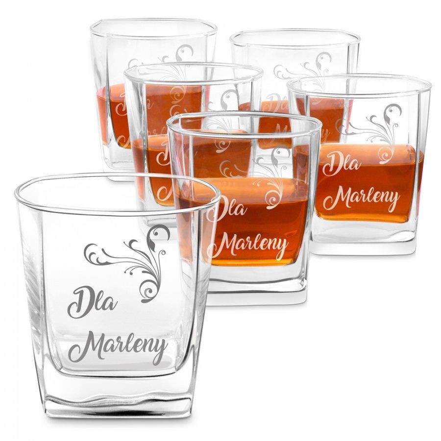 Murrano Szklanki grawerowane do whisky x6 komplet dla niej 6xSZC-057
