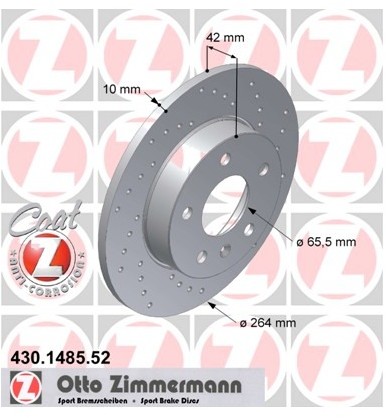 Zimmermann Tarcza hamulcowa 430.1485.52