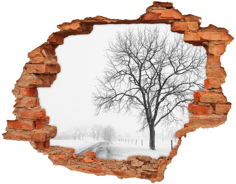 Wallmuralia.pl naklejka fototapeta 3D widok Drzewo zimą