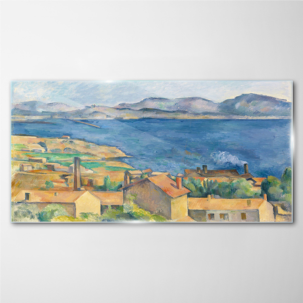 PL Coloray Obraz na Szkle Bay of Marsylia Cézanne 140x70cm