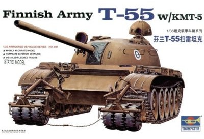 Trumpeter Finnish Army T 55 with KMT-5 MTR-00341