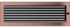 Kratki.pl KRATKA KOMINKOWA PROSTOKĄTNA MIEDŹ GALWANICZNE Z ŻALUZJĄ 170X490 MM 49MGX