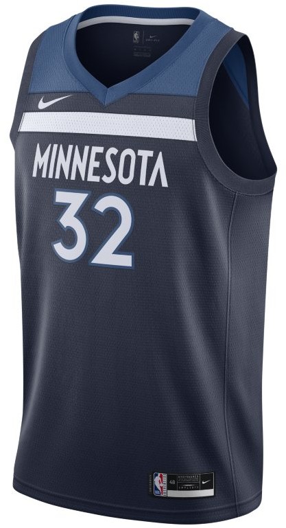 Nike Koszulka NBA Swingman Karl-Anthony Towns Timberwolves Icon Edition 2020 - Niebieski CW3673-425