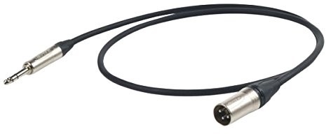 Proel ESO240LU5 esot Eric przewód audio (6,3 mm Jack Stereo na XLR 3-biegunowy, Neutrik-wtyczka, 5 m, NP3 X-hpc250 NC3MXX) Czarny ESO240LU5