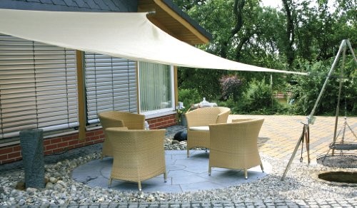EDUPLAY żagiel przeciwsłoneczny happysun  trójkąt mały, 36x36x36m, beżowy