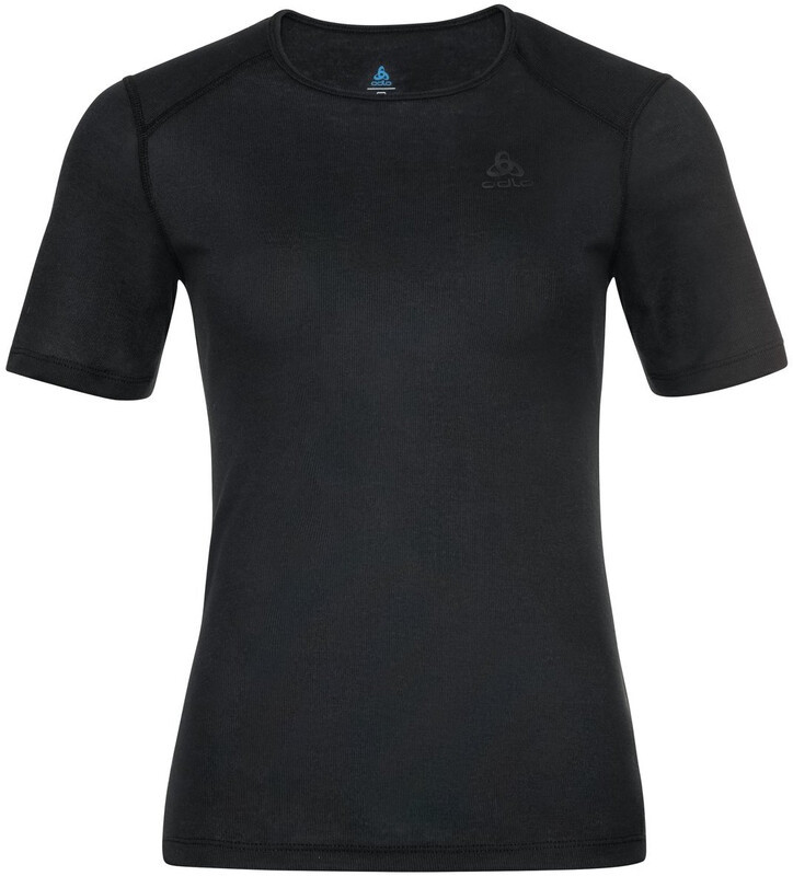Odlo Active Warm Plus Top Crew Neck S/S Women, czarny M 2021 Koszulki bazowe termiczne i narciarskie 159111-15000-M