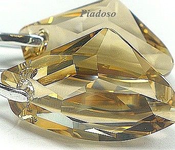 Swarovski PROMOCJA! duże kolczyki SREBRO 27mm Golden Galactic