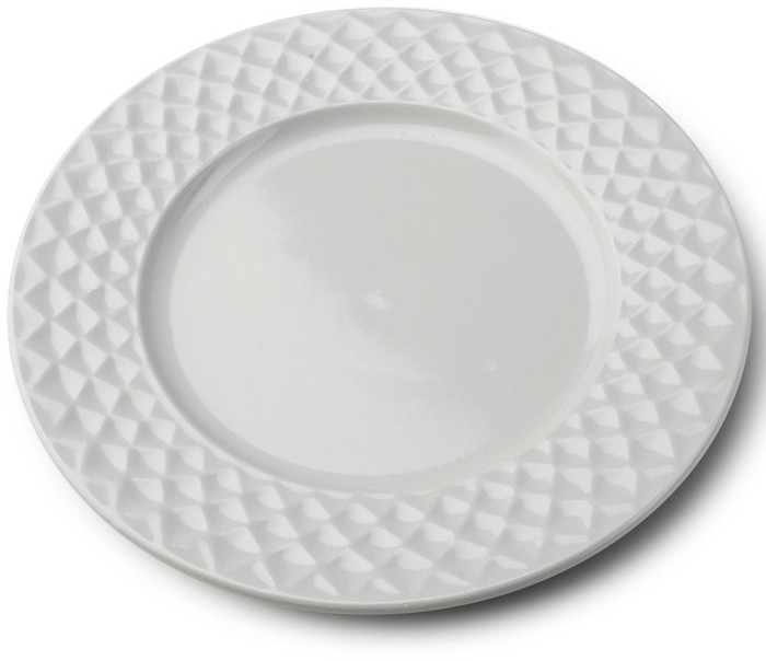 Affek Design Ceramiczny Talerz Obiadowy Szary Okrągły Diamond