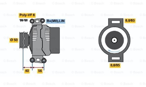 BOSCH Alternator, 0 986 047 840 - Bezpłatny zwrot do 30 dni, największy wybór produktów. 0986047840