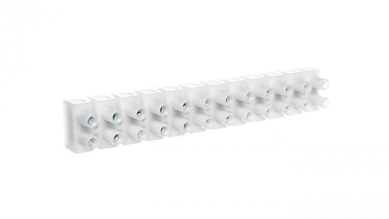 Simet Listwa zaciskowa gwintowa 12-torowa 10mm2 poliamidowa PA66 z podkładką biała 89094110 89094110