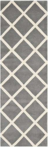 Safavieh cht720d Eliza ręcznie ze wzorami dywan, wełna, ciemnoszary/kość słoniowa CHT720D-27