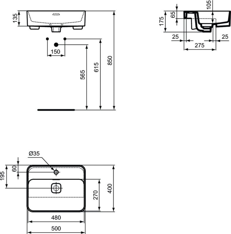 Ideal Standard Strada II 50x40 T299301