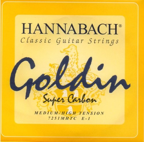 Hannabach Klassik Gita rrensaiten Serie 725 Medium/High Tension GOLDIN  E1 7251MHT GOLDIN